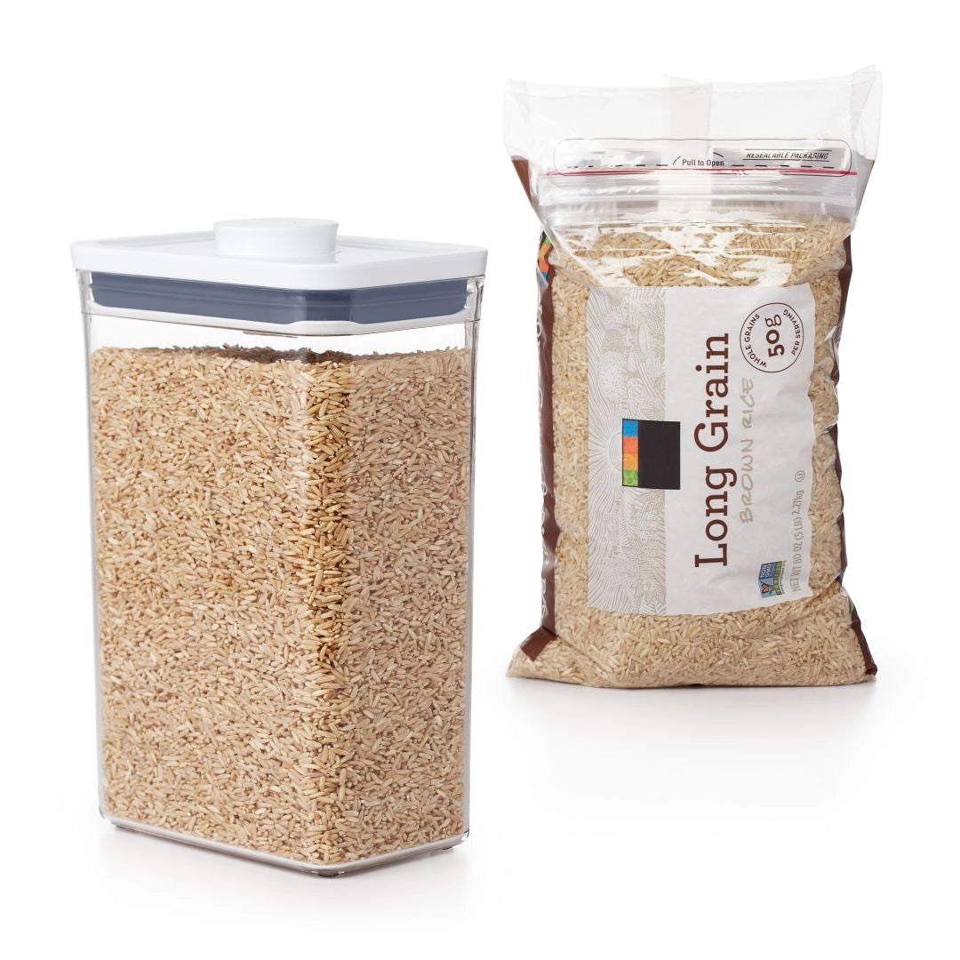 Oxo Good Grips POP-Behälter 2.0, rechteckig, mittel – 2,6 Liter – transparent – 16 x 11 x 24 cm