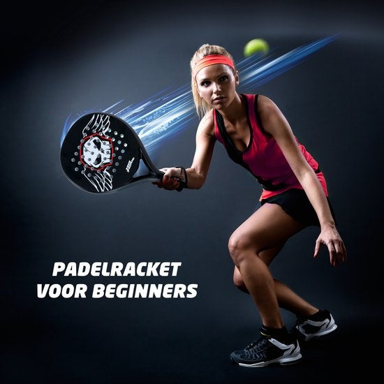 No Fear Padel Racket - Leichter Padel-Schläger - Schwarz