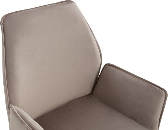 Multifurn Esszimmerstuhl - 2er-Set - 180° drehbar - 57 x 63 x 90 cm - Taupe