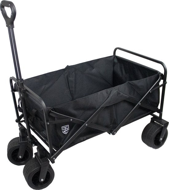 Zusammenklappbarer Wagen - 130 kg Tragkraft - Wagen mit stabilem Rahmen - 83x52x56 cm - Strandwagen - Breite Räder