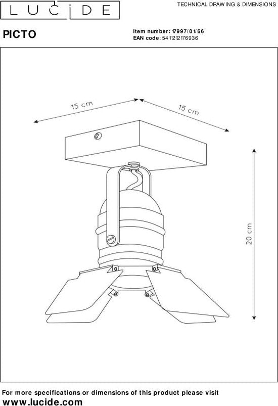 Lucide PICTO - Deckenstrahler für Kinder - 1xGU10 - Rosa