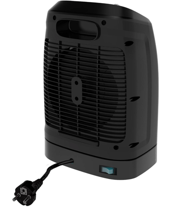 Cecotec Ready Warm 9600 Smart Force Heizlüfter - 2000W - Mit einstellbarem Thermostat & 3 Stufen - Frost- & Überhitzungsschutz - Kunststoff - Schwarz