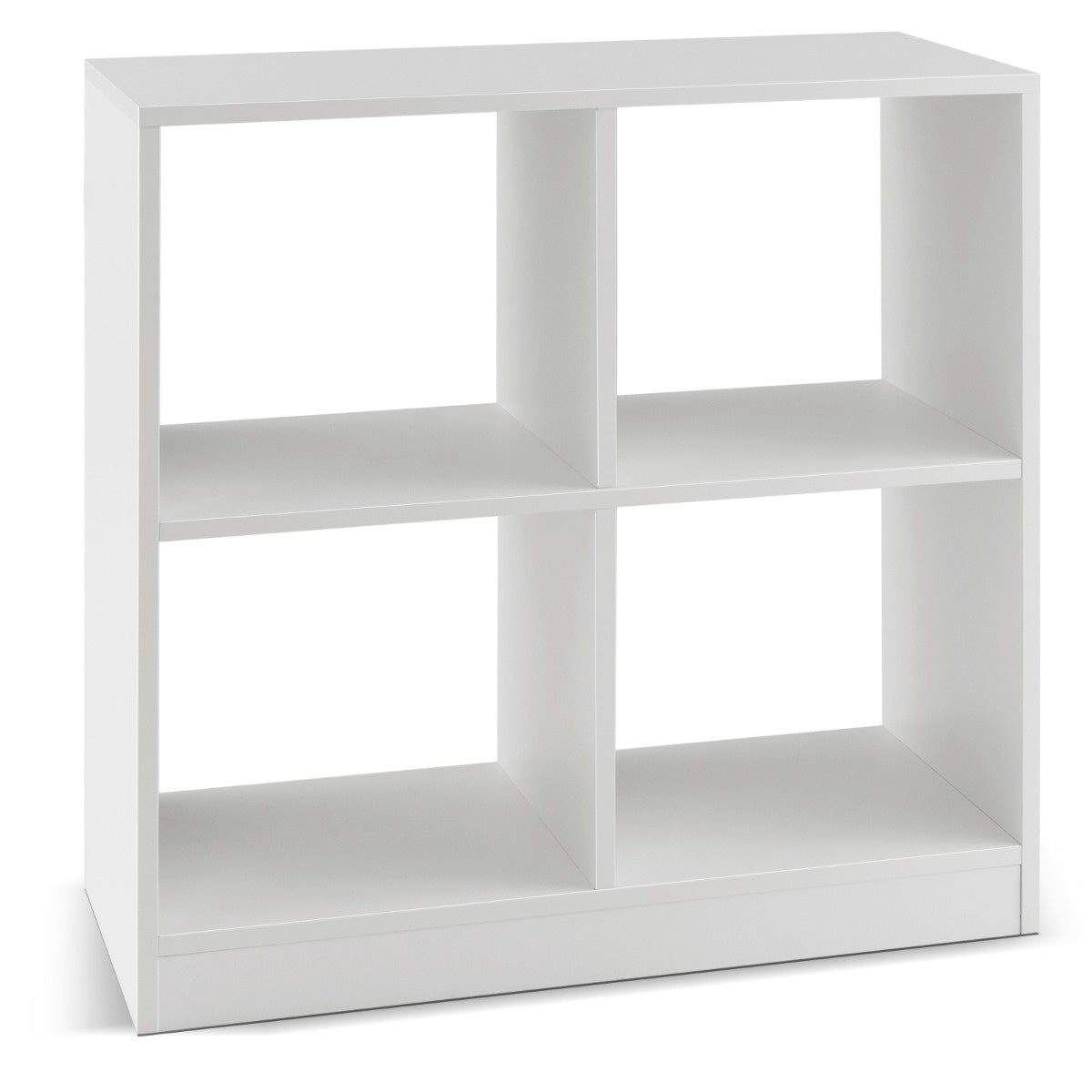 Coast Bücherregal aus Holz mit 4 Fächern Cube Plank & Kippschutz 73 x 33 x 73 cm weiß
