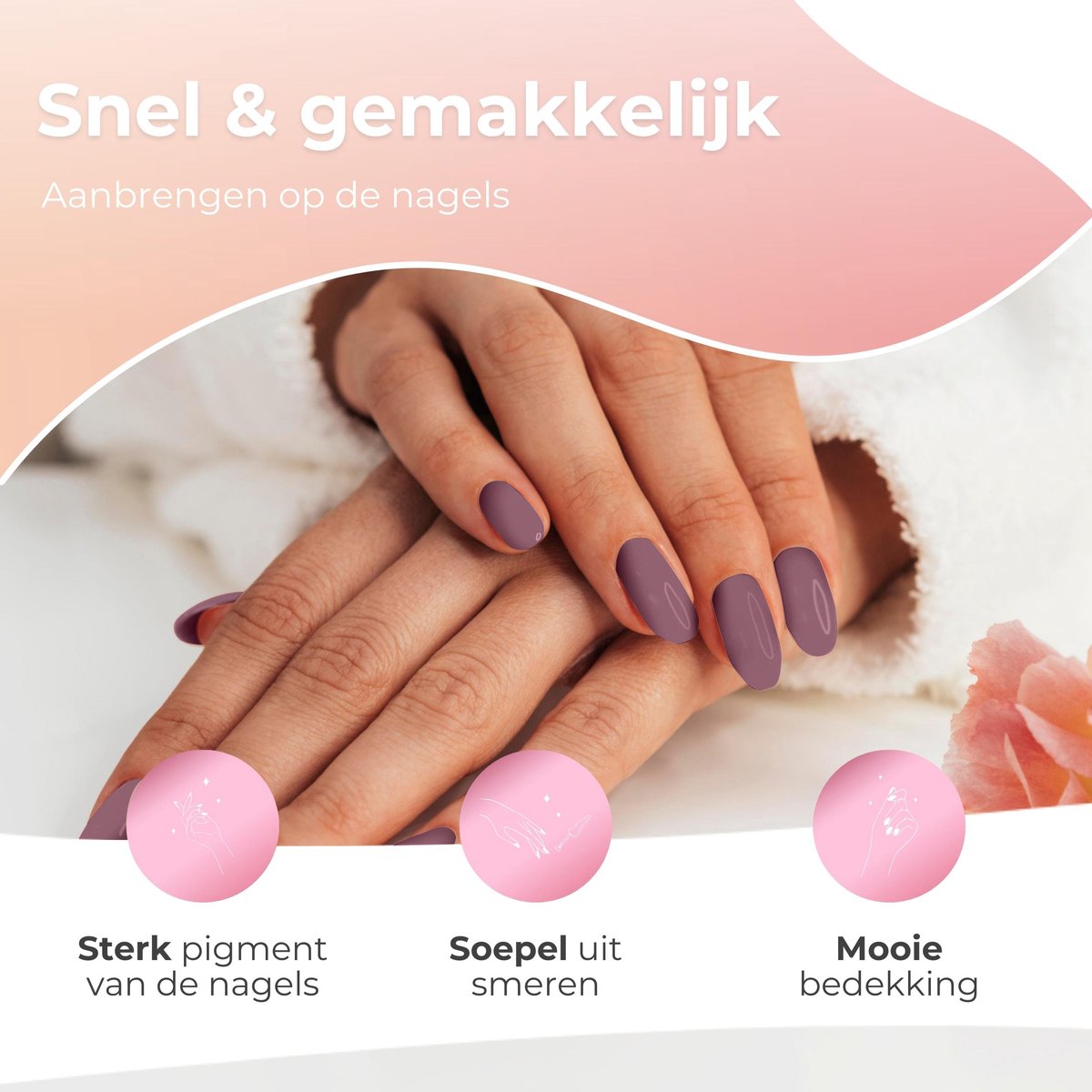 Moods Gellac 6-teiliges Set - Gel-Nagellack Starter Pack - Gel-Nagellack 8ML - Mauve Magic - Schicke neutrale Farben - 6 x 8ML