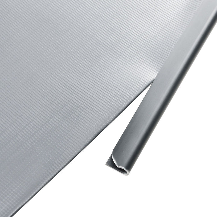 Juskys Sichtschutzstreifen - Satz mit 2 Rollen - wetter- und wasserbeständig - hellgrau