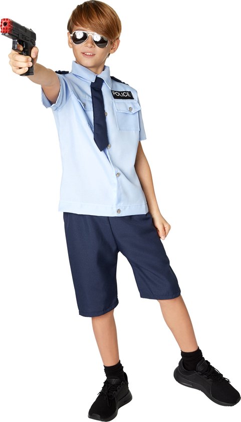 dressforfun – Jungenkostüm „Police Boy 164“ (13–14 Jahre) – Verkleidungskleidung, Kostüm, Halloween, Verkleiden, Partykleidung, Karnevalskleidung, Karneval, Festkleidung, Partykleidung – 301496