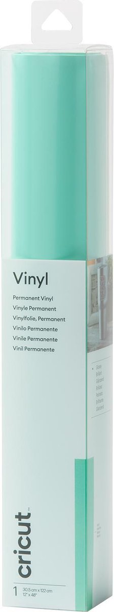 Cricut Premium Permanent Vinyl 30 × 120 cm - Farbe Mint - Wasser- und UV-beständig - Geeignet für alle Cricut-Schneidemaschinen