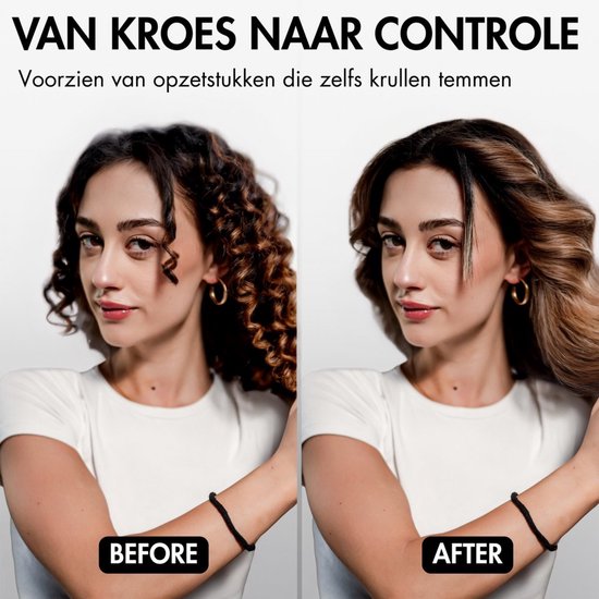 Sansbeauté® 9-in-1 Airstyler mit Diffusor - Multistyler - Haartrocknerbürste Kurzes Haar - Lockenstab - Haarstyler - Haartrockner - Wärmebürste - Lockenbürste - Lockenstab - Haarglätter - Stylingbürste - 5 in 1 Hairstyler