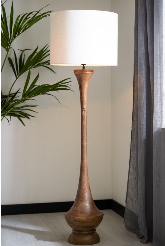 Light & Living Zylinder-Lampenschirm Livigno – Weiß – Ø 50 x 38 cm – Modern