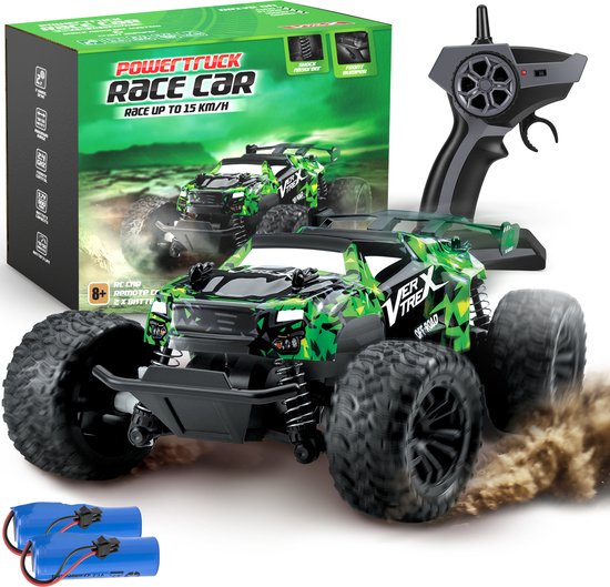 Vertrex Outlander RC Controllable Car - Ferngesteuertes Rennspielzeug - Erwachsene & Jungen - für draußen - Funkferngesteuert - Grün