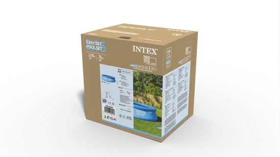 Intex Easy Set Aufblasbares Schwimmbecken-Set – Ø 305 x 76 cm mit Filterpumpe