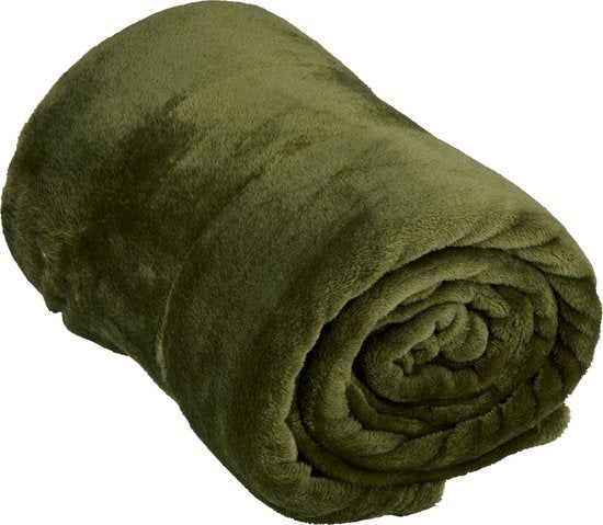 Arti Casa Fleece-Decke 150 x 200 cm – Plaid-Decke für das Sofa, das Bett oder den Außenbereich – Wohnaccessoire für Wohnzimmer und Schlafzimmer – Superweiches Material – Grün