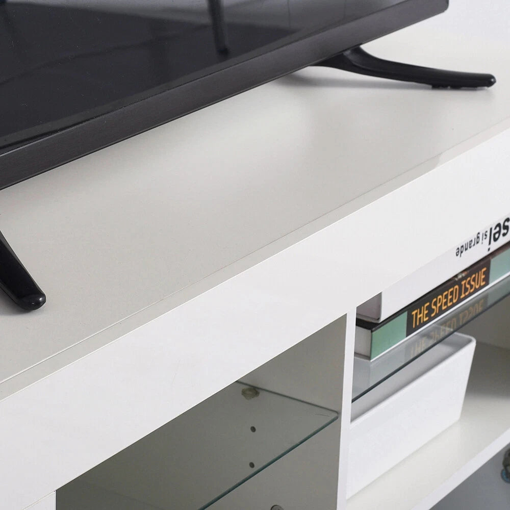 Modernes TV-Möbel 100 cm – mit RGB-LED-Beleuchtung – Schwarz