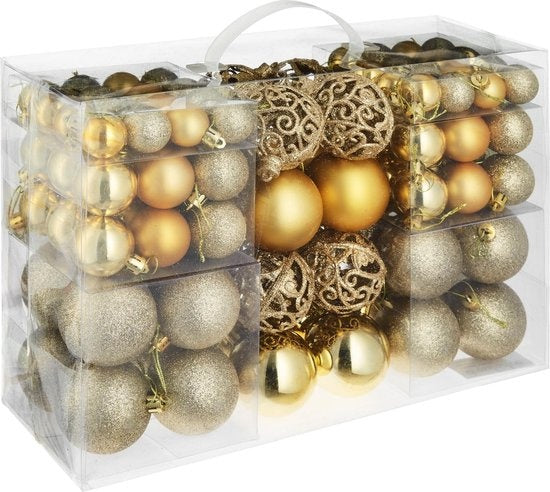 tectake - Satz von 100 Kugeln gold - 403323