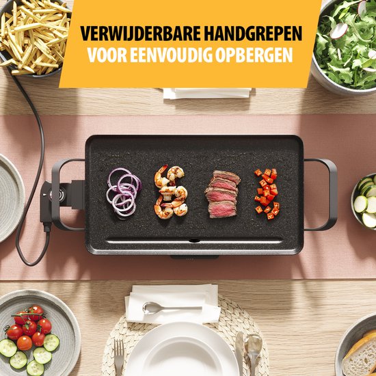 Tristar Backblech – BP-2667 – 2000 W – Gourmet, Grillplatte M 46 x 26 cm – 4–6 Personen
