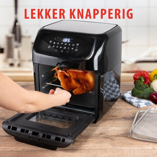 alpina Airfryer Oven 12L - Heißluftfritteuse 1800W - Heißluftofen mit Back- und Grillfunktion