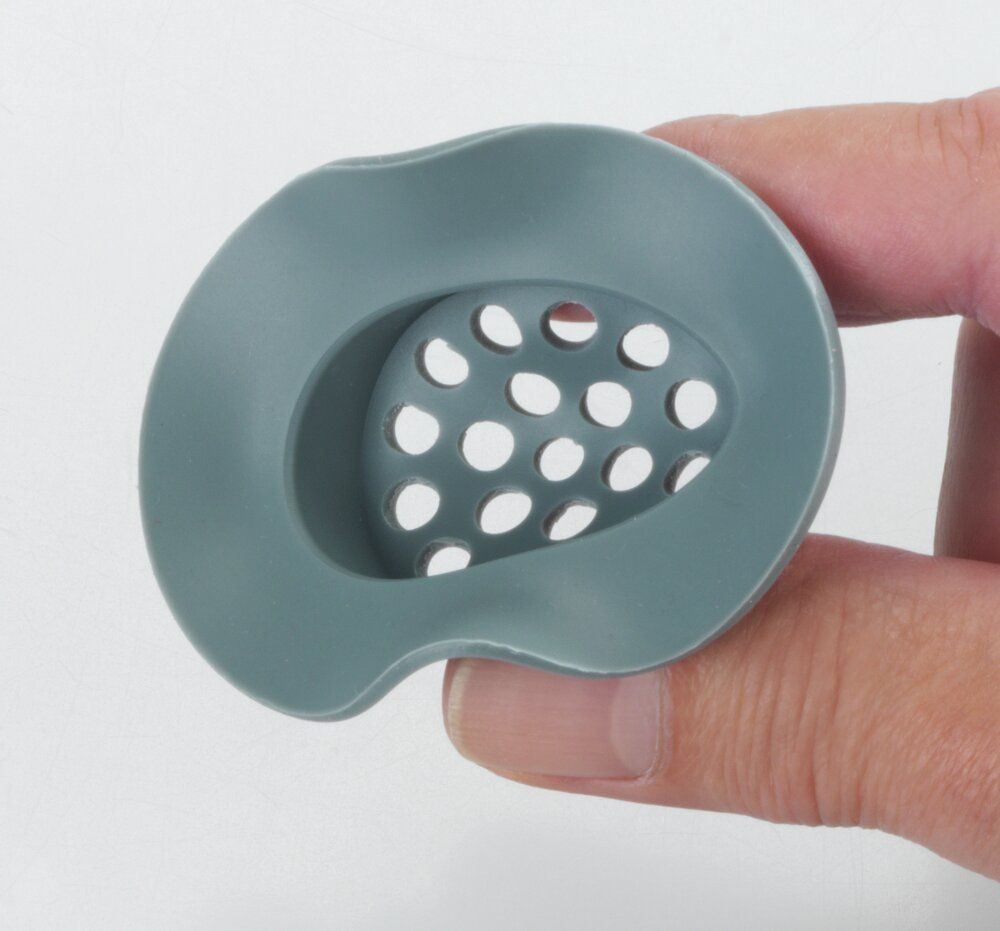 WENKO Milis Abflusssieb Grau – Ø 7 cm – Silikon