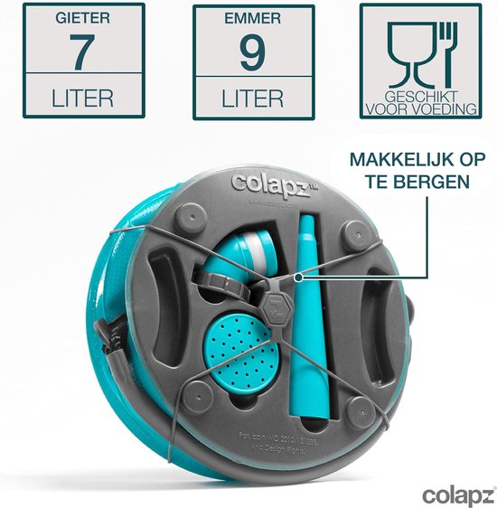 Colapz Faltbarer Eimer und Gießkanne 9 l – Kanister mit Hahnen 7 bis 9 Liter – Eimer mit verschließbarem Deckel – Blau – BPA-frei – 27 x 22 x 22 cm – Camping mit Wohnwagen und Wohnmobil im Jahr 2025