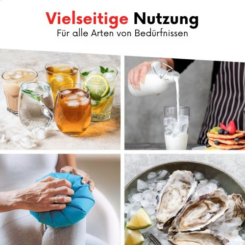 Kitchenwell - Eiswürfelmaschine - 1.3L - 6min - Selbstreinigungsfunktion - Tragbar - Schwarz