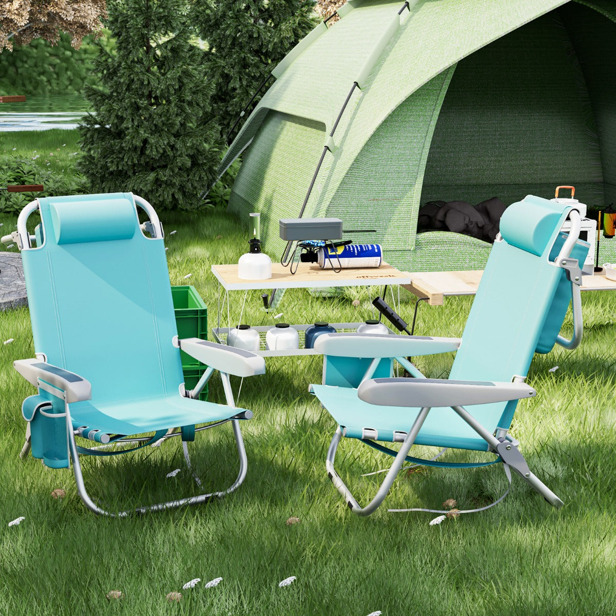 Coast Beach Chair - 2 Stück - klappbar - Max. 150 kg - 66 x 65 x 78 cm -Blau