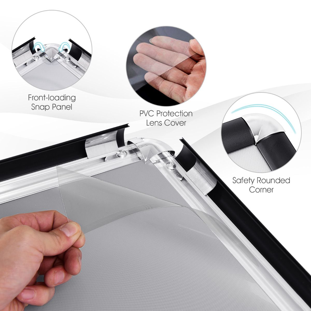 Coast Display stehend - Drehbar - 33 x 45 x 134 cm - Schwarz