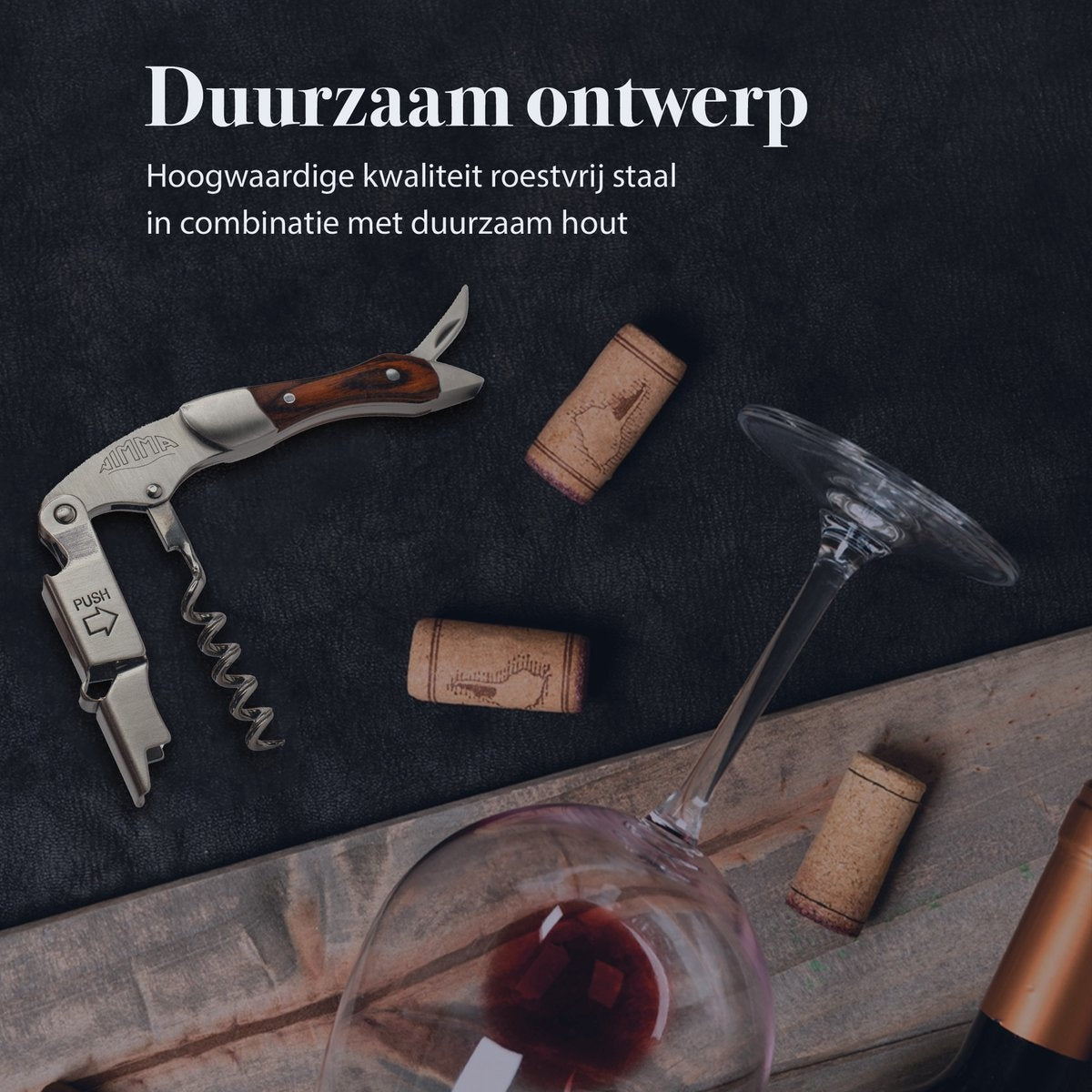 NimmaÂ¬Ã† Korkenzieher - Multifunktional - Weinöffner - Kellnermesser - Wein-/Bierzubehör - Ã–ffner - Edelstahl