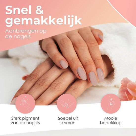 Moods Gellac 6-teiliges Set - Gel-Nagellack - 8ML - The Nude Edition - Gellac - Nägel - Gel Polish Starter Pack - Nude Farben