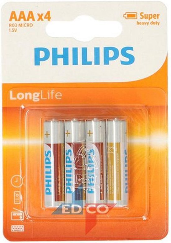 Philips LongLife Akku AAA 4er-Pack