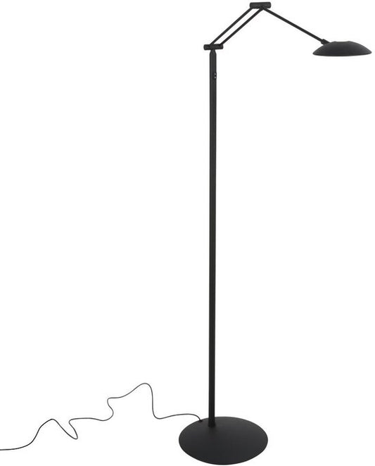 Stehlampe Daphne 2 4601ZW – schwarze Leselampe aus Metall mit verstellbarem Licht, Fernbedienung und einstellbarer Farbtemperatur – Steinhauer