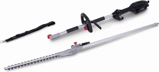 Scheppach Elektrische Teleskop-Heckenschere ETHT1000 – 1000 W – Astdurchmesser Ø 20 mm – Mit Schultergurt – Gesamtlänge 2590 mm für einfaches Arbeiten in der Höhe