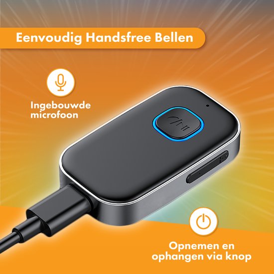 Bluetooth-Empfänger - 16 Stunden kabellos - BT 5.0 - 3.5MM AUX - Bluetooth-Empfänger - Bluetooth-Empfänger Auto