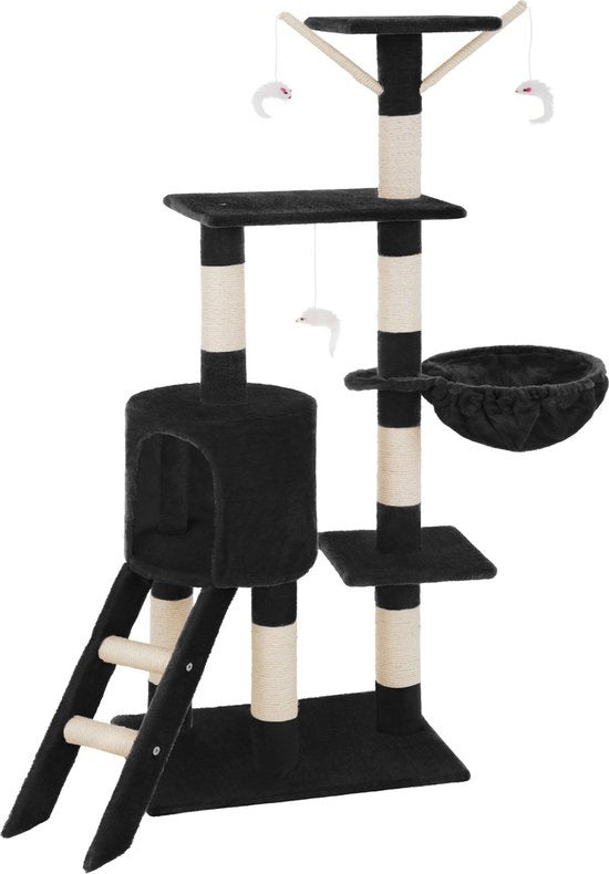 tectake Dominik Kratzbaum - Schwarz - 144 cm