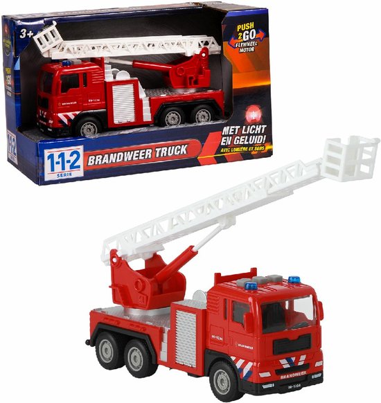 112 Feuerwehrfahrzeug 1:32 mit Licht und Ton