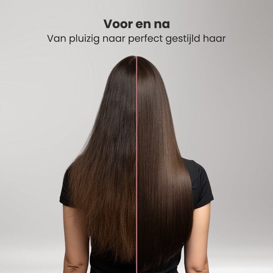 Auronic 3-in-1 Haartrocknerbürste - Airstyler - Lang - Style - Locken - 45 mm Lockenbürste - Keramik-Magic-Bürste - 1000W - Schwarz/Schwarz