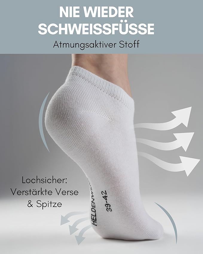 Heroic Sneaker Socken - Damen - Kurz - Größe 35-38