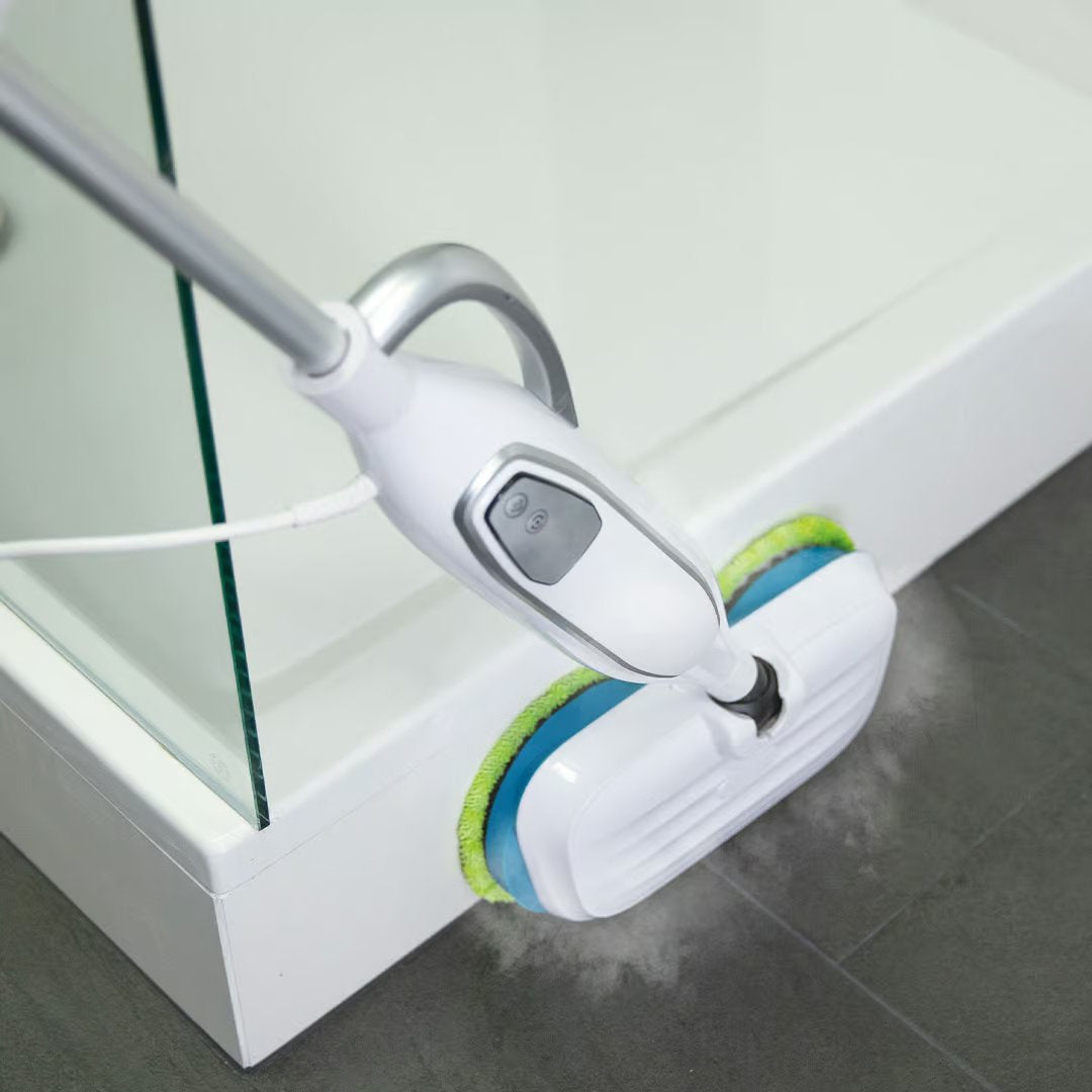 Livington Steam Twister Dampfreiniger – Rotierender Reinigungskopf – 3-stufige Dampfregulierung – inklusive Zubehör