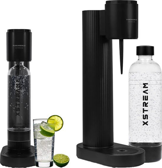 JAP Appliances XStream - Sprudelmaschine - PET-Flasche (1 Liter) für Soda-Maker - (nur für Schraubflasche geeignet) - Co2-Flasche nicht enthalten - Schwarz