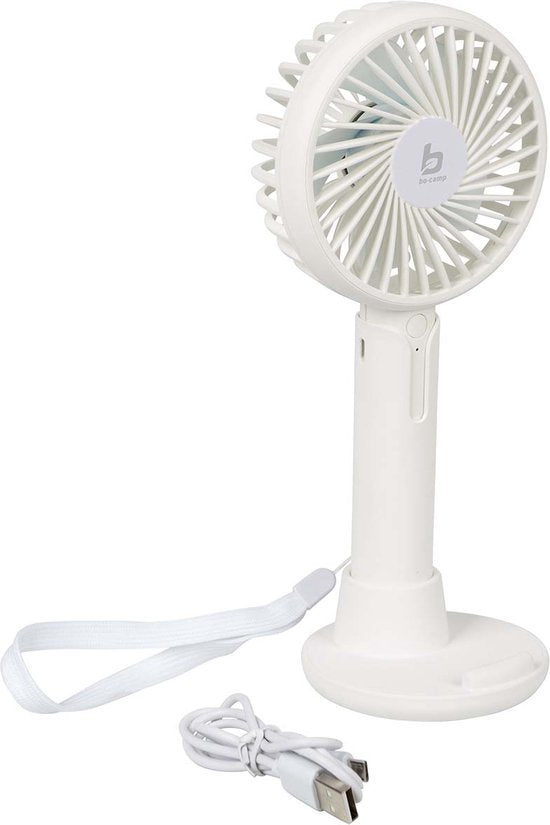 Bo-Camp – Handventilator – Mit Halterung – Wiederaufladbar