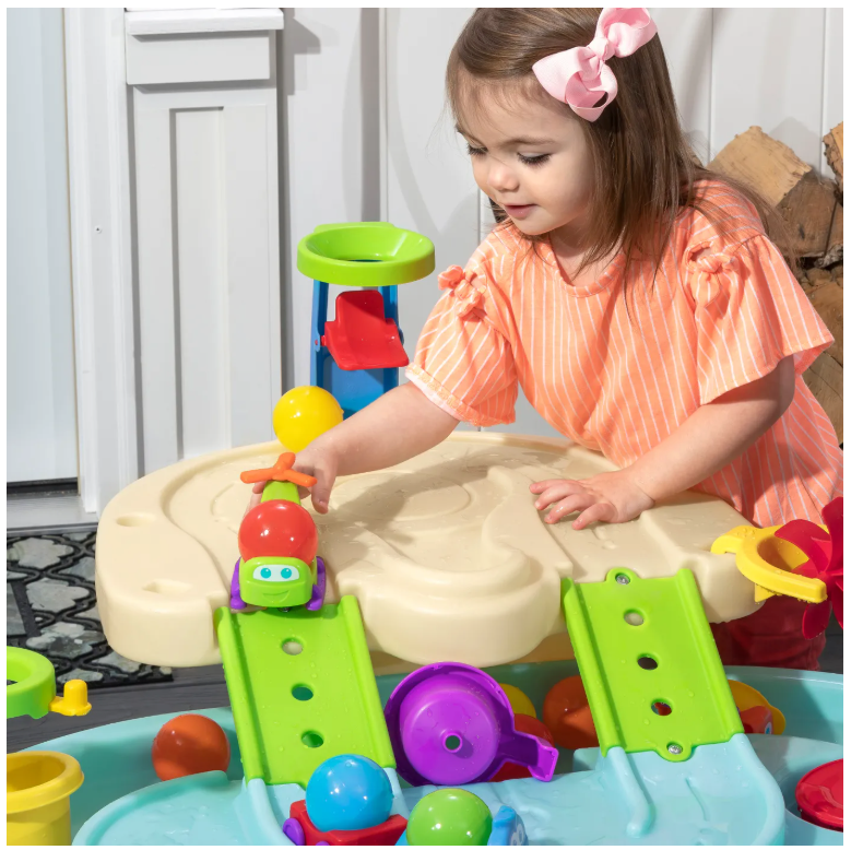 Step2 Ball Buddies Wassertisch 92 cm – Kunststoff – Mit 4 Spielfiguren und 10 Bällen