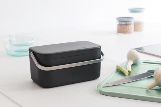 Brabantia SinkSide Abfalleimer für die Spüle – 1,8 Liter – Dunkelgrau