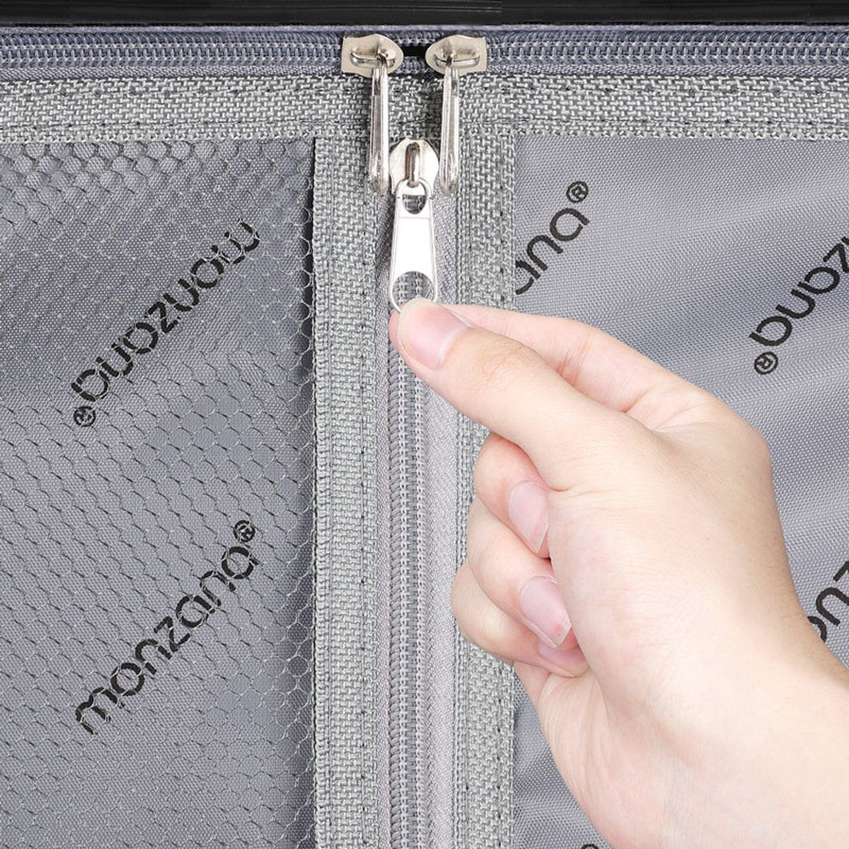 Monzana Exopack Handgepäckkoffer 41 Liter – 53 x 37 x 21 cm – Hartschalenkoffer mit TSA-Schloss und 4 Doppel-Lenkrollen – Champagner