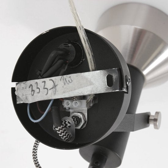 Spot-Wandleuchte Acier 3337ZW Schwarz, E27-Fassung, dreh- und neigbar, Metall, Mexlite