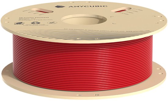 Anycubic Pla-Filament 1 kg für den 3D-Druck für FDM-Drucker in roter Farbe.