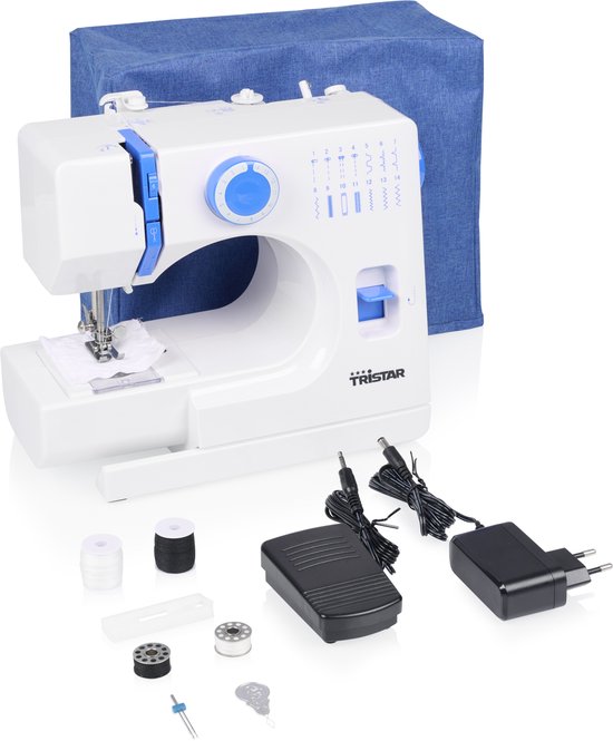 Tristar SM‑6003 Nähmaschine – 14 Stiche – Automatischer Einfädler & Freiarm – LED-Beleuchtung – Inklusive Zubehör – Für Anfänger