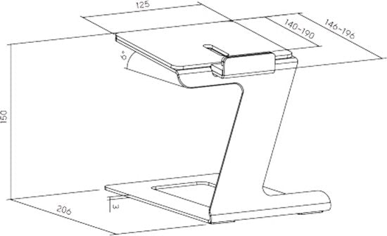 VDD Gaming Lautsprecherständer - 2er Set - 12,5 x 14–19 x 15 cm - Tischständer - Vibrationsdämpfung