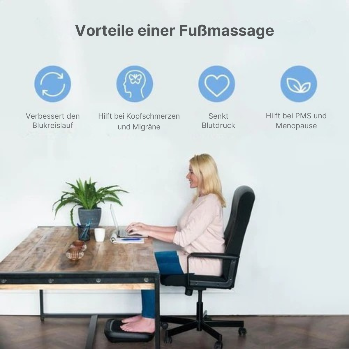 Lifeproducts - Fußmassagegerät Shiatsu - 18 beheizte Massageköpfe - Infrarotwärme - Schwarz