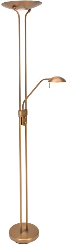 Steinhauer Olet - Classic LED dimmbare Stehleuchte | Stehleuchte mit Dimmer mit Leseleuchte - 1 Licht - H 1800 mm - Bronze - Wohnzimmer | Schlafzimmer