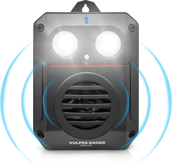 Vulpes Goods® Repellent Marder Repellent PRO V3 - Schädlingsabwehr - Steinmarderabwehr für den Außenbereich - 100% wasserdicht - kabellos & wiederaufladbar