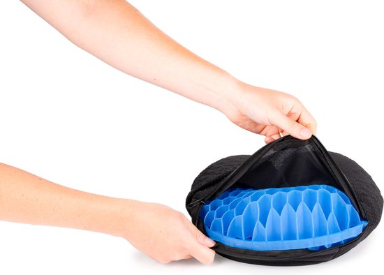 Vivamore Travel Pillow - Nackenkissen Flugzeug - Reisekissen mit kühlendem Gel - Schwarz