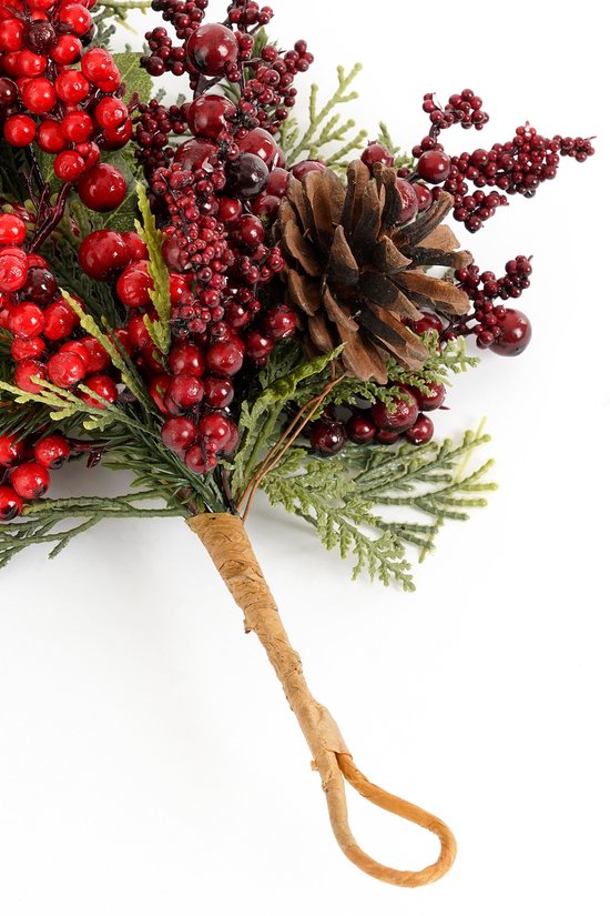 Mica Decorations Randell Weihnachtgirlande in Tropfenform – L 110 x B 18 x H 10 cm – Rot